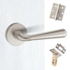 Tupai Rapido CurvaLine Adra Lever on Round Rose - Pearl Nickel Handle Pack