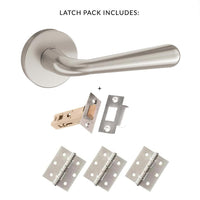 Tupai Rapido CurvaLine Adra Lever on Round Rose - Pearl Nickel Handle Pack