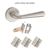 Tupai Rapido CurvaLine Adra Lever on Round Rose - Pearl Nickel Handle Pack