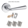 Tupai Rapido CurvaLine Adra Lever on Round Rose - Satin Chrome Handle Pack