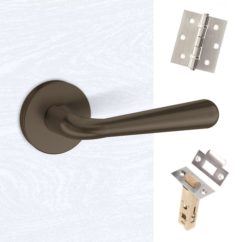 Tupai Rapido CurvaLine Adra Lever on Round Rose - Titanium Handle Pack