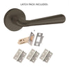 Tupai Rapido CurvaLine Adra Lever on Round Rose - Titanium Handle Pack