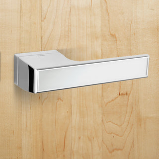 Image: Tupai Rapido VersaLine Tobar Lever on Long Rose - Polished Stainless Steel Decorative Plate - Bright Polished Chrome