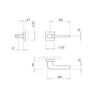 Tupai Rapido CurvaLine Valbona Lever on Square Rose - Satin Chrome