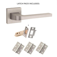 Tupai Rapido CurvaLine Valbona Lever on Square Rose - Pearl Nickel Handle Pack
