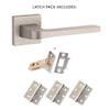 Tupai Rapido CurvaLine Valbona Lever on Square Rose - Pearl Nickel Handle Pack