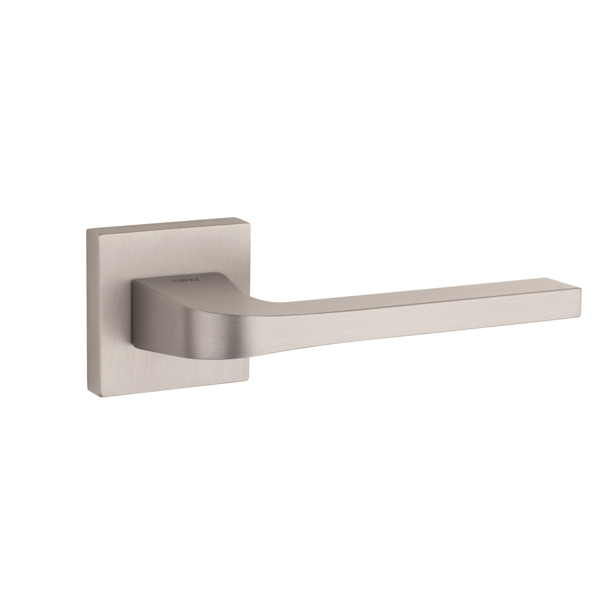 Tupai Rapido CurvaLine Valbona Lever on Square Rose - Pearl Nickel
