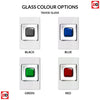 Uracco 1 Urban Style Composite Front Door Set with Central Tahoe Red Glass - Shown in Anthracite Grey