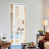 Handmade Eco-Urban® Tasmania 7 Pane Single Evokit Pocket Door DD6425G Clear Glass(1 FROSTED PANE) - Colour & Size Options