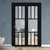Urban Ultimate® Room Divider Tasmania 7 Pane Door DD6425CF Clear Glass(1 FROSTED PANE) with Full Glass Side - Colour & Size Options