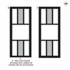 Urban Ultimate® Room Divider Tasmania 7 Pane Door DD6425CF Clear Glass(1 FROSTED PANE) with Matching Side - Colour & Size Options