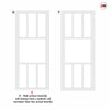 Urban Ultimate® Room Divider Tasmania 7 Pane Door Pair DD6425T - Tinted Glass with Matching Side - Colour & Size Options