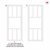 Urban Ultimate® Room Divider Tasmania 7 Pane Door Pair DD6425T - Tinted Glass with Full Glass Sides - Colour & Size Options