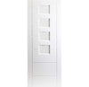 White PVC thistle lightly grained door rhu style glass
