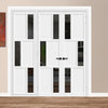 Urban Ultimate® Room Divider Tokyo 3 Pane 3 Panel Door Pair DD6423T - Tinted Glass with Matching Side - Colour & Size Options