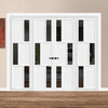 Urban Ultimate® Room Divider Tokyo 3 Pane 3 Panel Door Pair DD6423T - Tinted Glass with Matching Sides - Colour & Size Options