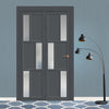 Urban Ultimate® Room Divider Tokyo 3 Pane 3 Panel Door DD6423F - Frosted Glass with Matching Side - Colour & Size Options