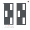 Urban Ultimate® Room Divider Tokyo 3 Pane 3 Panel Door Pair DD6423F - Frosted Glass with Full Glass Side - Colour & Size Options