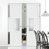 Handmade Eco-Urban® Tokyo 3 Pane 3 Panel Double Absolute Evokit Pocket Door DD6423SG Frosted Glass - Colour & Size Options