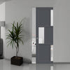 Handmade Eco-Urban® Tokyo 3 Pane 3 Panel Single Absolute Evokit Pocket Door DD6423G Clear Glass - Colour & Size Options