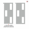 Urban Ultimate® Room Divider Tokyo 3 Pane 3 Panel Door Pair DD6423C with Matching Side - Clear Glass - Colour & Height Options