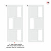 Urban Ultimate® Room Divider Tokyo 3 Pane 3 Panel Door Pair DD6423T - Tinted Glass with Full Glass Side - Colour & Size Options