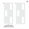 Urban Ultimate® Room Divider Tokyo 3 Pane 3 Panel Door Pair DD6423T - Tinted Glass with Matching Side - Colour & Size Options