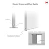 Diagram explaining the floor guide groove in the bottom of the door