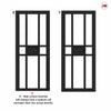 Urban Ultimate® Room Divider Tromso 8 Pane 1 Panel Door Pair DD6402T - Tinted Glass with Matching Sides - Colour & Size Options