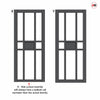 Urban Ultimate® Room Divider Tromso 8 Pane 1 Panel Door Pair DD6402F - Frosted Glass with Matching Sides - Colour & Size Options