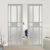 Handmade Eco-Urban® Tromso 8 Pane 1 Panel Double Absolute Evokit Pocket Door DD6402SG Frosted Glass - Colour & Size Options
