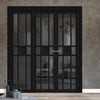 Urban Ultimate® Room Divider Tromso 8 Pane 1 Panel Door Pair DD6402T - Tinted Glass with Matching Side - Colour & Size Options