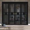 Urban Ultimate® Room Divider Tromso 8 Pane 1 Panel Door Pair DD6402T - Tinted Glass with Matching Sides - Colour & Size Options
