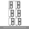 Room Divider - Handmade Eco-Urban® Tromso Door DD6402C - Clear Glass - Premium Primed - Colour & Size Options