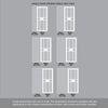 Room Divider - Handmade Eco-Urban® Tromso Door DD6402F - Frosted Glass - Premium Primed - Colour & Size Options
