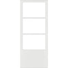 Handmade Eco-Urban Staten 3 Pane 1 Panel Solid Wood Internal Door UK Made DD6310SG - Frosted Glass - Eco-Urban® Cloud White Premium Primed