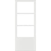Handmade Eco-Urban Staten 3 Pane 1 Panel Solid Wood Internal Door UK Made DD6310SG - Frosted Glass - Eco-Urban® Cloud White Premium Primed