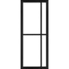 Handmade Eco-Urban Marfa 4 Pane Solid Wood Internal Door UK Made DD6313SG - Frosted Glass - Eco-Urban® Shadow Black Premium Primed