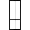 Handmade Eco-Urban Bronx 4 Pane Solid Wood Internal Door UK Made DD6315SG - Frosted Glass - Eco-Urban® Shadow Black Premium Primed