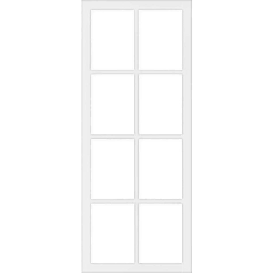 Handmade Eco-Urban Perth 8 Pane Solid Wood Internal Door UK Made DD6318SG - Frosted Glass - Eco-Urban® Cloud White Premium Primed