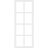 Perth 8 Pane Solid Wood Internal Door UK Made DD6318G - Clear Glass - Eco-Urban® Cloud White Premium Primed