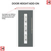 Uracco 1 Urban Style Composite Front Door Set with Central Tahoe Black Glass - Shown in Mouse Grey
