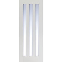 Utah Single Evokit Pocket Door - Clear Glass - White Primed