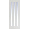 Utah Double Evokit Pocket Door Detail - Clear Glass - White Primed