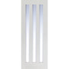 WhiteRoom Divider - Utah 3 Pane Clear Glass Primed Door with Full Glass Side