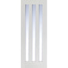 Single Sliding Door & Track - Utah 3 Pane Door - Clear Glass - White Primed