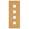 Valencia Oak Internal Door - Clear Glass - Prefinished