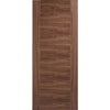 Saturn Tubular Stainless Steel Sliding Track & Vancouver 5 Panel Flush Walnut Door - Prefinished