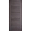 Saturn Tubular Stainless Steel Sliding Track & Vancouver Flush Ash Grey Double Door - Prefinished