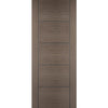 Saturn Tubular Stainless Steel Sliding Track & Vancouver Flush Chocolate Grey Door - Prefinished